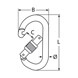 Screwgate Carabiner - Oval - Dimensions