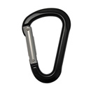 Carabiner with Straight Gate - Pear Shape - Black