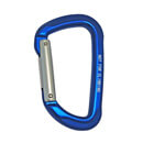 Carabiner with Straight Gate - D Shape - Blue
