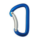 Carabiner with Bent Gate - D Shape - Blue