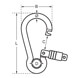 Carabiner with Eye and Self Lock Nut Diagram
