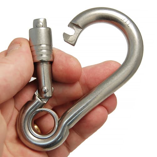 Carabiner with Eye and Self Lock Nut - Open Gate