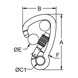 Kong Carbine Hook Asymmetric Screw Lock - Diagram