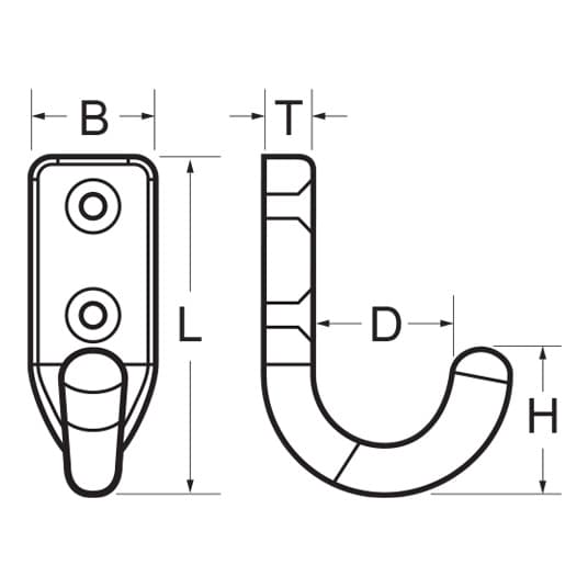 Coat Hook - Dimensions