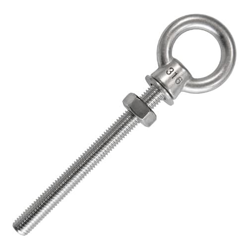 M12*120 Stainless Steel Lifting Eye Bolts with Washer and Nut Long Shank Nut