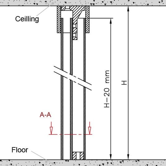Corner Post - Floor to Ceiling Mount