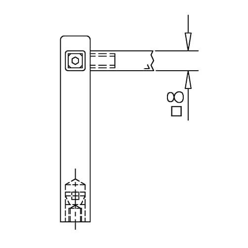 Corner Post - 8mm Mini Rail - Profile