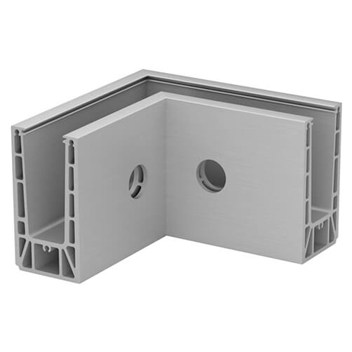 Inner Corner Base Profile for Easy Glass Prime Balustrade