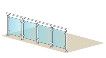 Glass Balustrade - 4 Metre