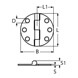 Round Hinge with Cover Cap - Dimensions