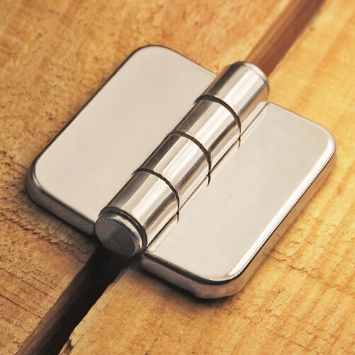 Stainless Steel Square Hinge with Cover Caps