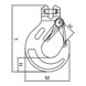 Clevis Sling Hook with Latch - Dimensions