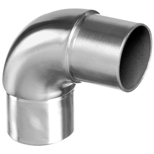 Curved Radius Tube Connector - 90 Degree - Stainless Steel