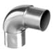 Curved Radius Tube Connector - 90 Degree - Stainless Steel
