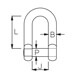 Stainless Steel D Shackle with Socket Head Pin Diagram