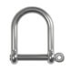 Wide D Shackle with Screw Pin - Stainless Steel