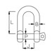 Stainless Steel D Shackle with Shake Proof Pin - Diagram