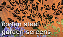 Decorative Garden Screens - Weathering Corten Steel