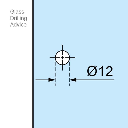 Door Knob - Flat - Glass Drilling