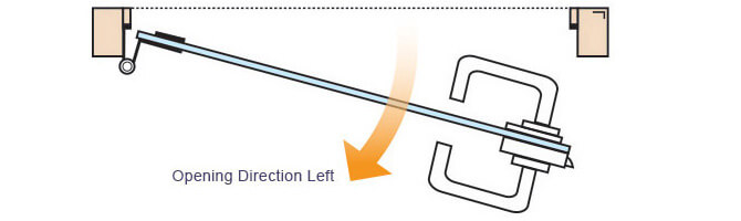 Left Hand Opening Door Lock - Lever Handle