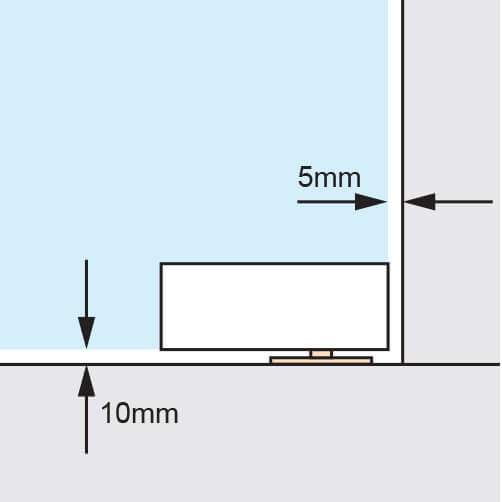 Door Pivot - Floor Spindle - Spacing