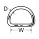 Stainless Steel D Ring - Diagram