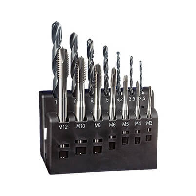 14 Piece Drill Bit And Thread Tapping Set