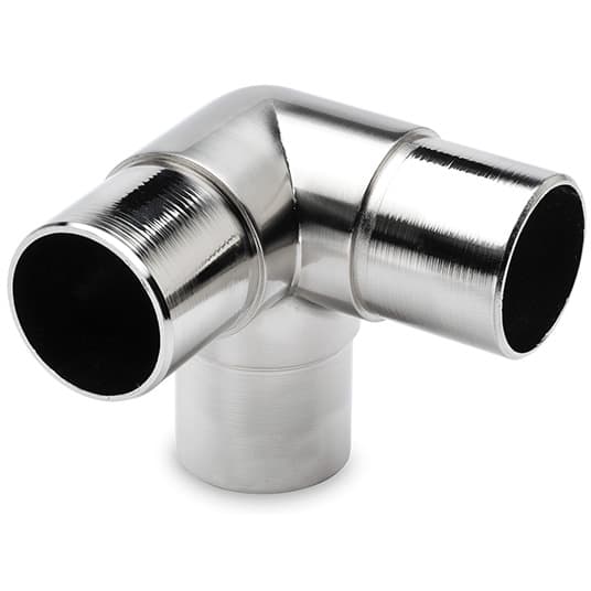 Tube Connector - 3 Way Elbow - Stainless Steel Finish