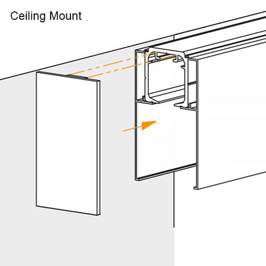 End Cap - Ceiling Mounted Door Track
