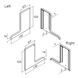 End Plate - F Shape - Top Mount - Dimensions