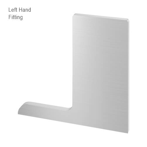 End Plate - Left - ´F´ Shape - Frameless Pro Glass Balustrade