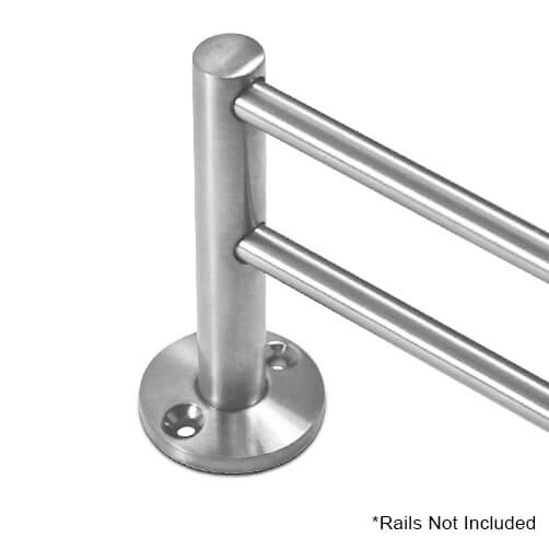 Double End Post Bracket With 6mm Double Bar Railing