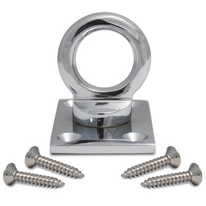 End Plate with Screws - Chrome - Rope Fitting