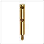 Double End Post - 6mm Bar Rail - Brass Finish