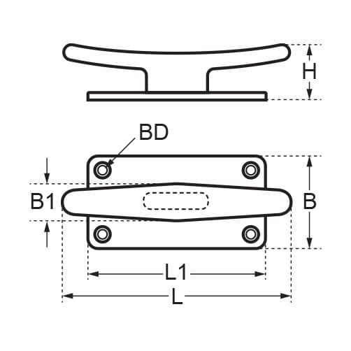 Fender Cleat - Dimensions