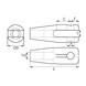 Fork Clevis End - Dimensions