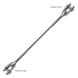 Fixed Fork to Fork Wire Rope Assembly - Stainless Steel