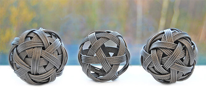 Wire Ball Sculptures by Geraldine Jones