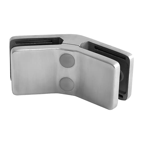 Square Glass Clamp - 135 Degree - Stainless Steel