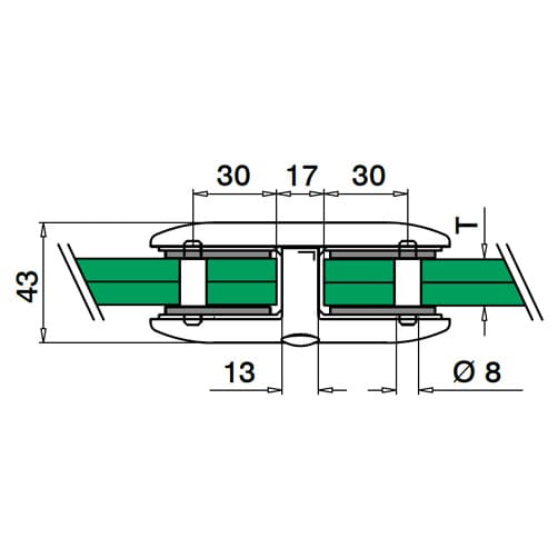 In-Line Glass Clamp - Glass