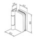 Glass Door Hinge - Rectangular - Dimensions