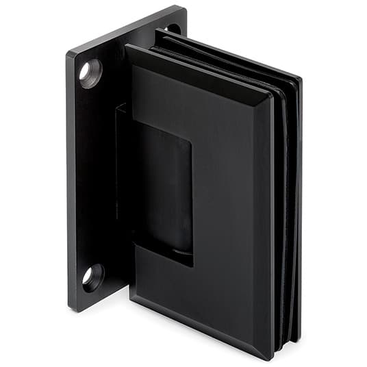 Glass Door Hinge - Adjustable - Wall Mount - Anthracite Black