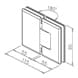 Glass Door Hinge - Adjustable - Dimensions