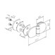 GD Shaped Glass Door Hinge - Dimensions