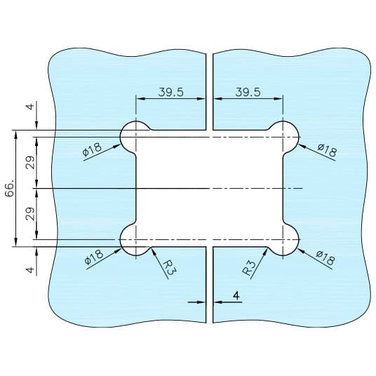 Hydraulic Glass Door Hinge - Glass Cut Out