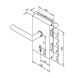 Stainless Steel Door Lock - Lever Handle - Dimensions