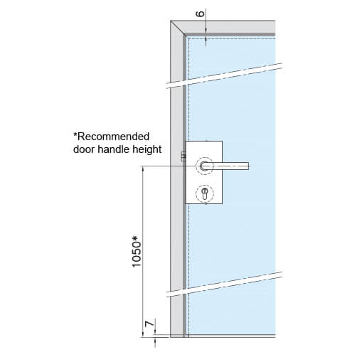 Stainless Steel Door Lock - Position