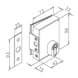 Glass Door Lock - Clamp Fitting - Dimensions
