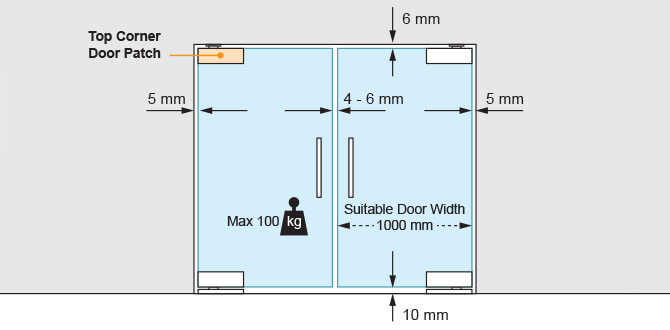 Top Corner Door Patch - Position
