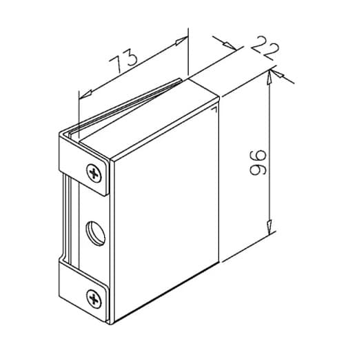Glass Door Strike Box - Clamp Fitting - Dimensions